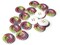 15 20mm Colorful Spiral Buttons 4 Hole Round Wood Buttons Wooden Buttons